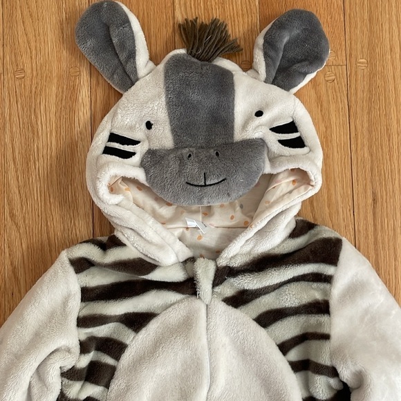 Coco Village Zebra costume - Zozo onesie with hood and mitts size 2T - Picture 3 of 7